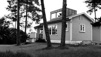 Hytte i Saltnes med trær på eiendommen